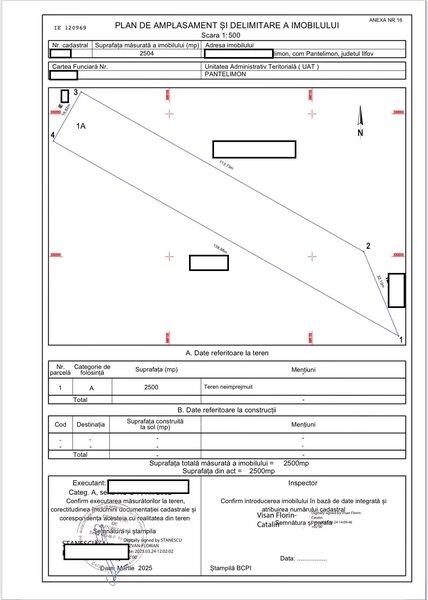 Pantelimon, Centura Bucuresti, teren 2.500 mp, D- 20ml, intravilan conf Noul PUG